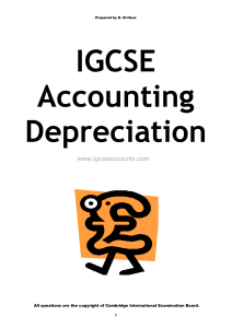 IGCSE Accounting Depreciation