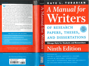 Turabian, A manual for writers of research papers, theses and dissertations