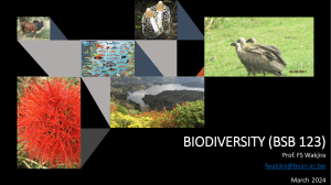 1.  Introduction to Biodiversity-