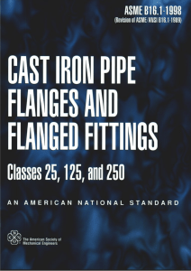 ASME B16.1 1998 Cast Iron Pipe Flanges and Flanged Fittings