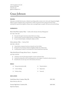 Grace Johnson Resume