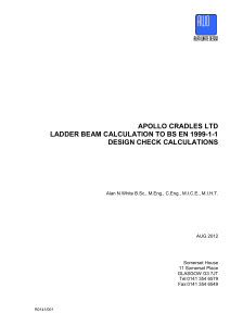 ladderbeam BS EN Calculate