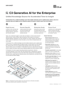 C3 Generative AI for the Enterprise DataSheet