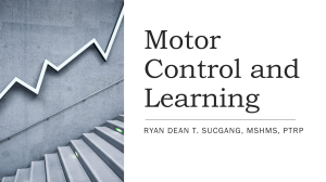 PTHFT 211 Motor Control and Learning GS