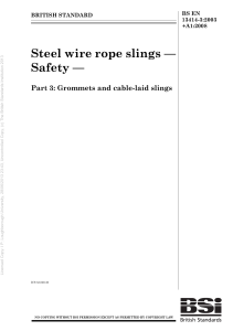 27) BS EN 13414-3-2003-A1-2008 (Wire Rope Slings