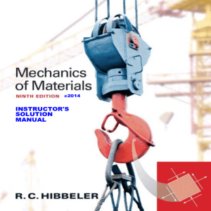 Mechanics of Materials Solution Manual