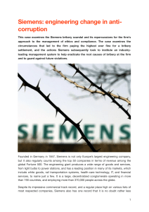 Siemens - engineering change in anti-corruption