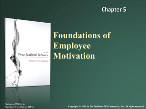 Foundations of Employee Motivation: Mcgraw-Hill/Irwin Mcshane/Von Glinow Ob 5E