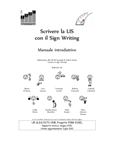 Scrivere la LIS con il SignWriting: manuale introduttivo.