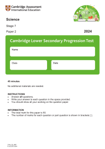 progression test