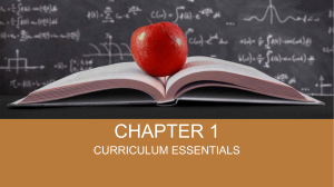 Curricular Essentials: The Teacher as a Knower of the Curriculum