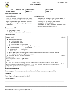 Grade 8 week 7 ,8 science lesson plan