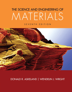 The Science and Engineering of Materials (Donald R. Askeland, Wendelin J. Wright)
