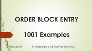 ORDER BLOCK ENTRY 1001 EXAMPLES