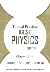 IGCSE Topical Past Papers Physics P4 C1 - C4 (1)