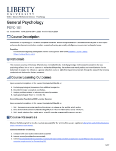 General Psy Syllabus