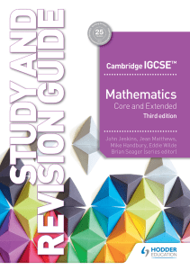 CamIGCSE Maths Core Extended Study Revision Guide 3rd edition by John Jeskins Powell z-liborg