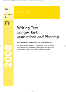 SATS English 2008 Longer writing test prompt-biography