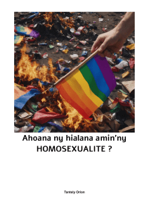 ahoana ny hialana amin'ny homosexualite