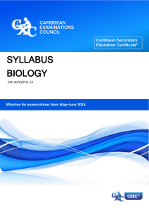 CSEC-Biology-Syllabus