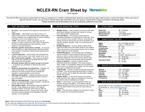 2019-NCLEX-RN-Cram-Sheet