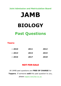 JAMB-BIOLOGY-PAST-QUESTIONS