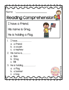 Reading Comprehension Worksheets for Grade 2