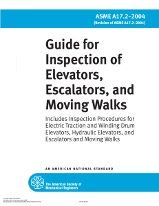 ASME A17.2-2004 Guide for Inspection of Elevators, Escalators, and Moving Walks