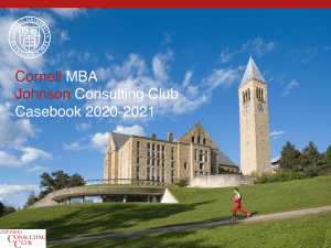 Cornell MBA Johnson Consulting Club Casebook 2020-2021
