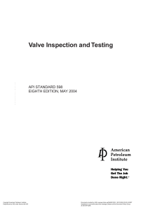 API 598 Valves Inspection and Testing  2004
