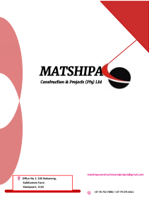 Matshipa Construction and Projects