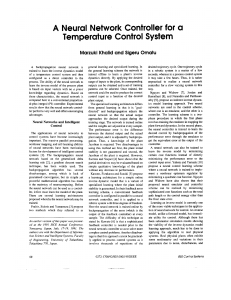 A neural network controller for a temperature control system