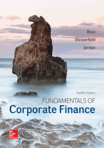 Fundamentals of Corporate Finance Ross 12th 