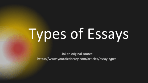 Types of Essays - Presentation