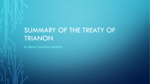 Summary of the treaty of trianon