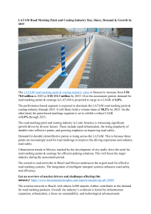 LATAM Road Marking Paint and Coating Industry Size, Share, Demand & Growth by 2033