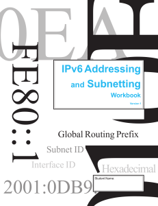 IPv6 Addressing and Subnetting Workbook - Student Version
