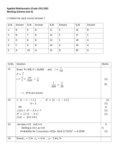 MS Mock Paper -3   Applied Maths 12