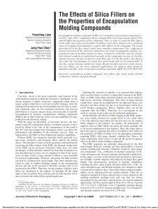 The effects of Silica Fillers on the Properties of Encapsulation Molding Compounds