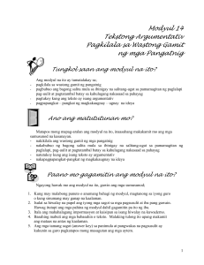 Argumentative Text Module: Conjunctions & Word Formation