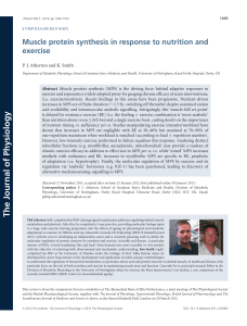 Muscle protein synthesis in response to nutrition and exercise