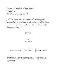 1.1 What is an algorithm