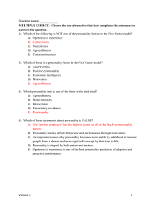 Prelesson-Quiz-Chapter-Two (Organizational Behaviour)