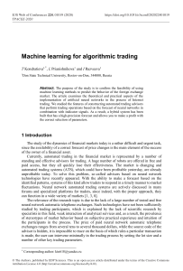 Machine learning for algorithmic trading