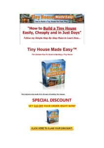 Tiny House Made Easy E-BOOK Adam Ketcher PDF Download