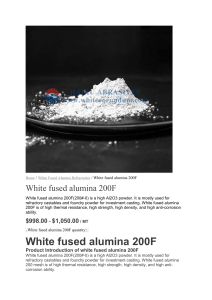 white fused alumina