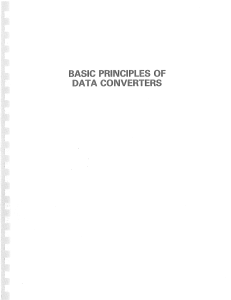 Section6 - Basic principles of data converters