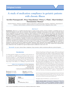 a study of medication compliance in geriatric.26