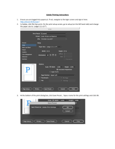 Adobe Printing Instructions