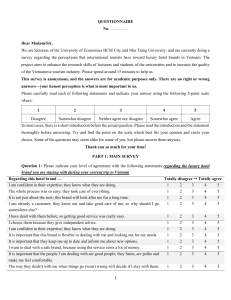 Luxury Hotel Brand Perception Questionnaire